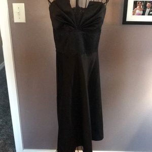 Black Silk strapless dress